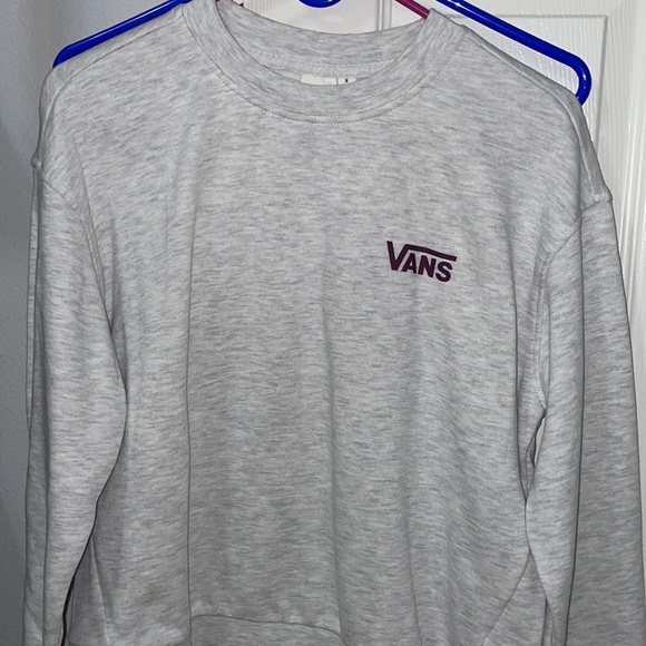 Vans Gray Sweatshirt with Purple Logo - Picture 1 of 6